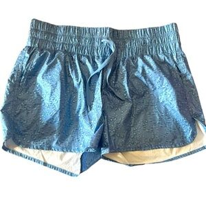 ZYIA Blued Steele Bubbles High‎ Rise Bomber Shorts